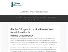 Tablet Screenshot of gieblerchiropractic.com